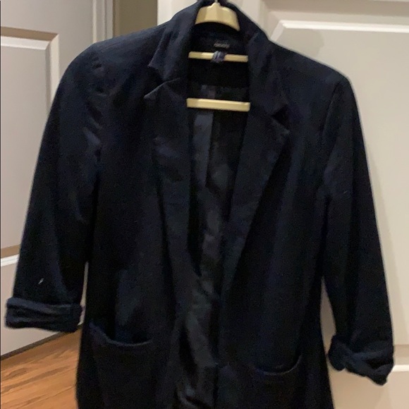Black 3/4 sleeve blazer - Picture 1 of 4